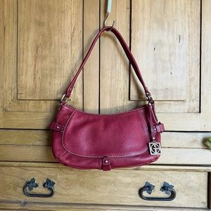 Small red leather purse